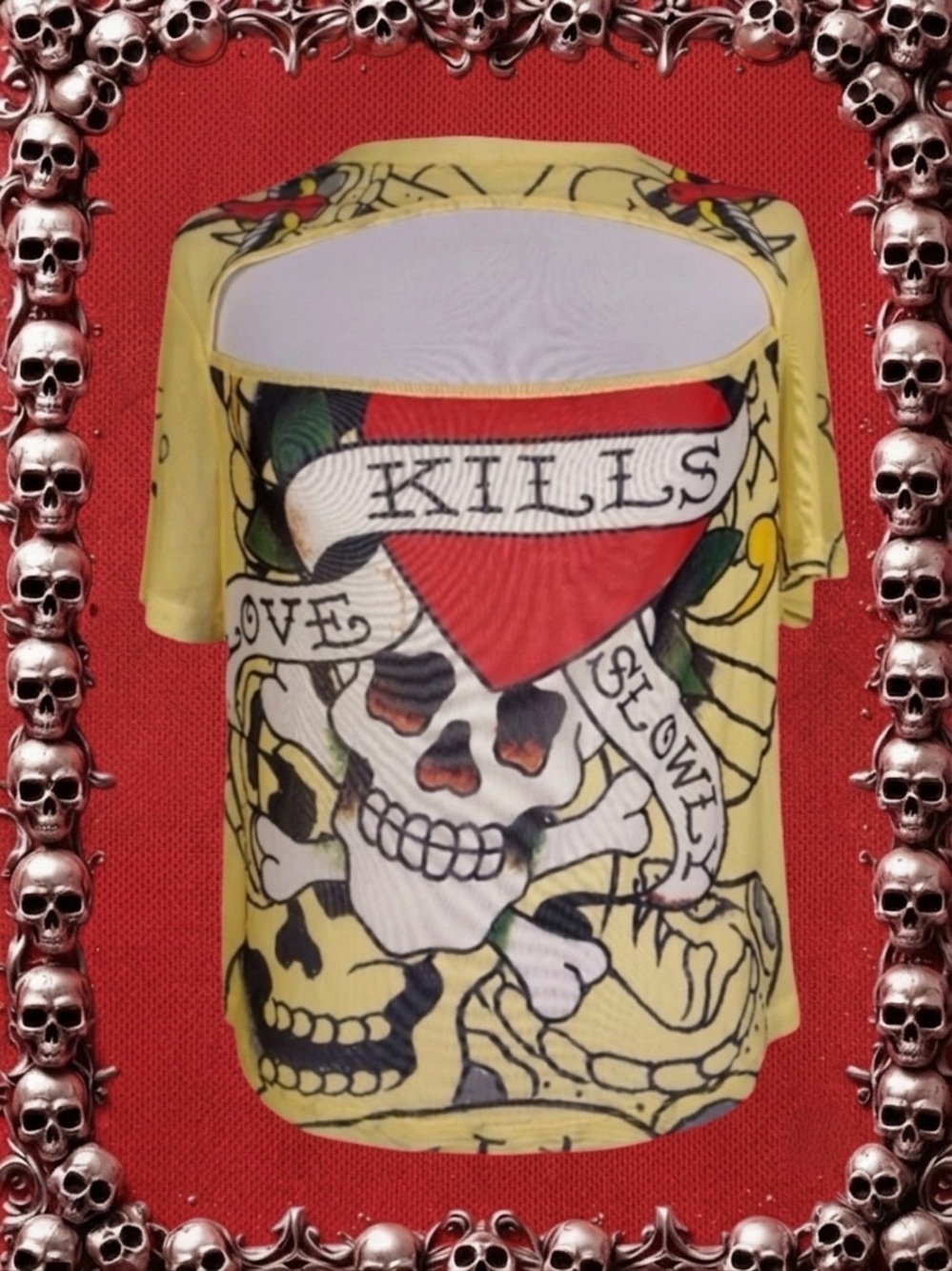 Vintage Ed Hardy NWT Retro Y2K McBling Eclectic Grandpa Indie Sleaze Mesh Top 1X